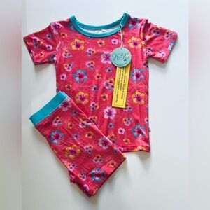 Kai Blue & Co Bamboo Floral Kids Short Sleeve and Shorts Set